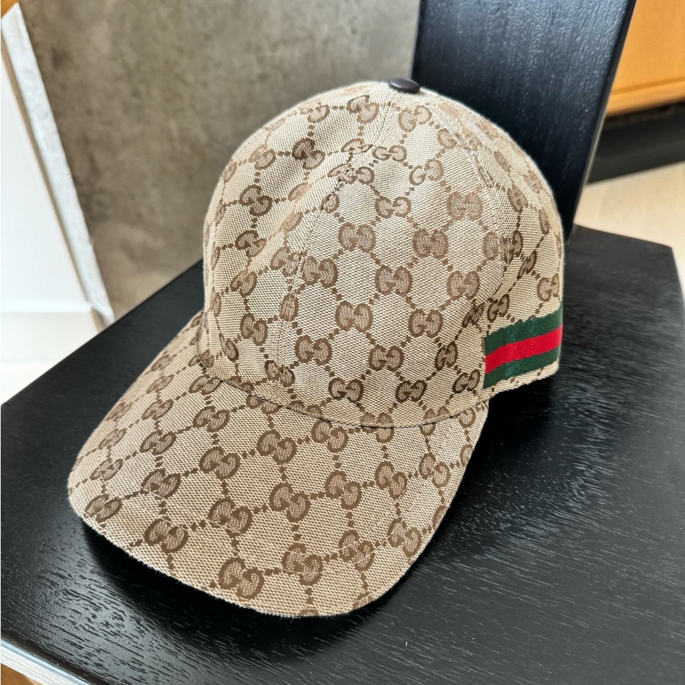Gucci Canvas Web Detail Baseball Cap